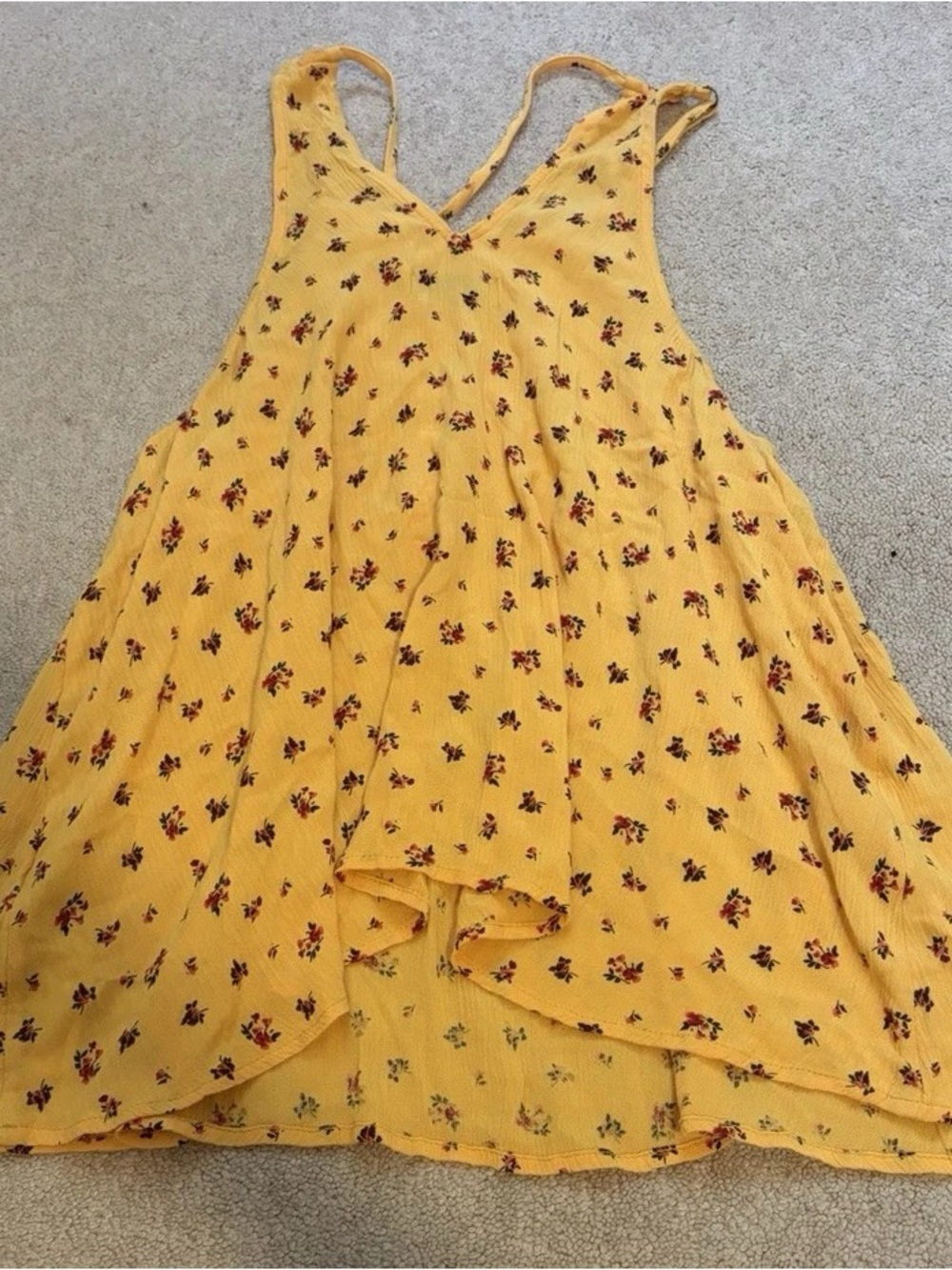 Hollister Yellow Floral Maxi Dress
